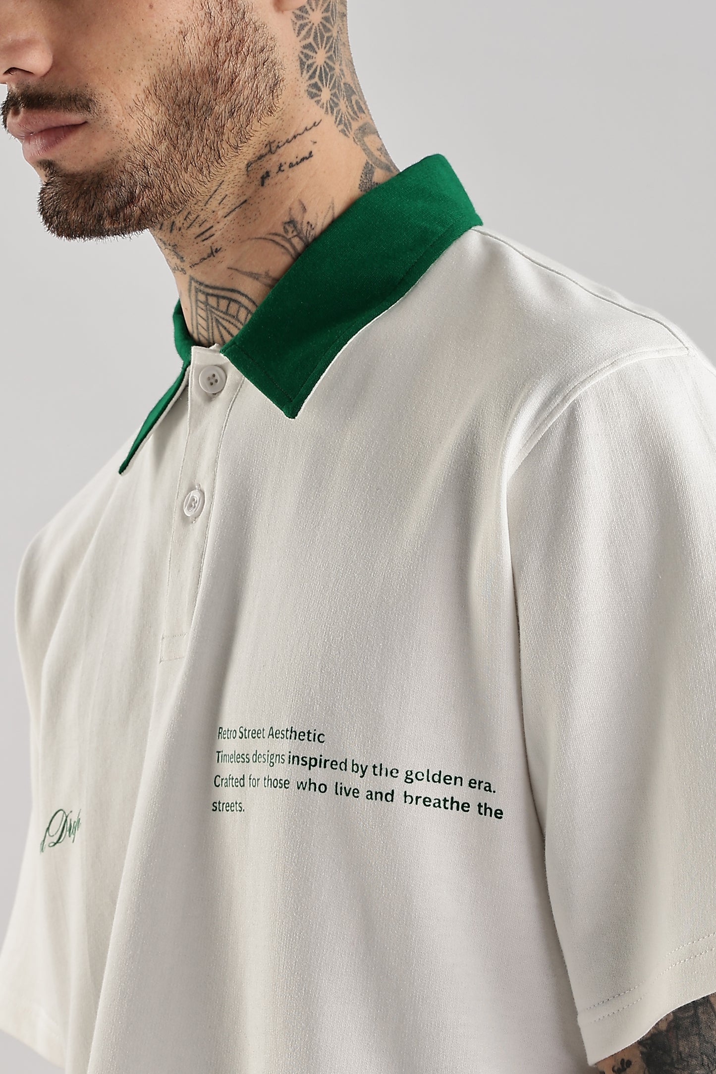 Dope and Drop | Off-White Graphic Polo Shirt