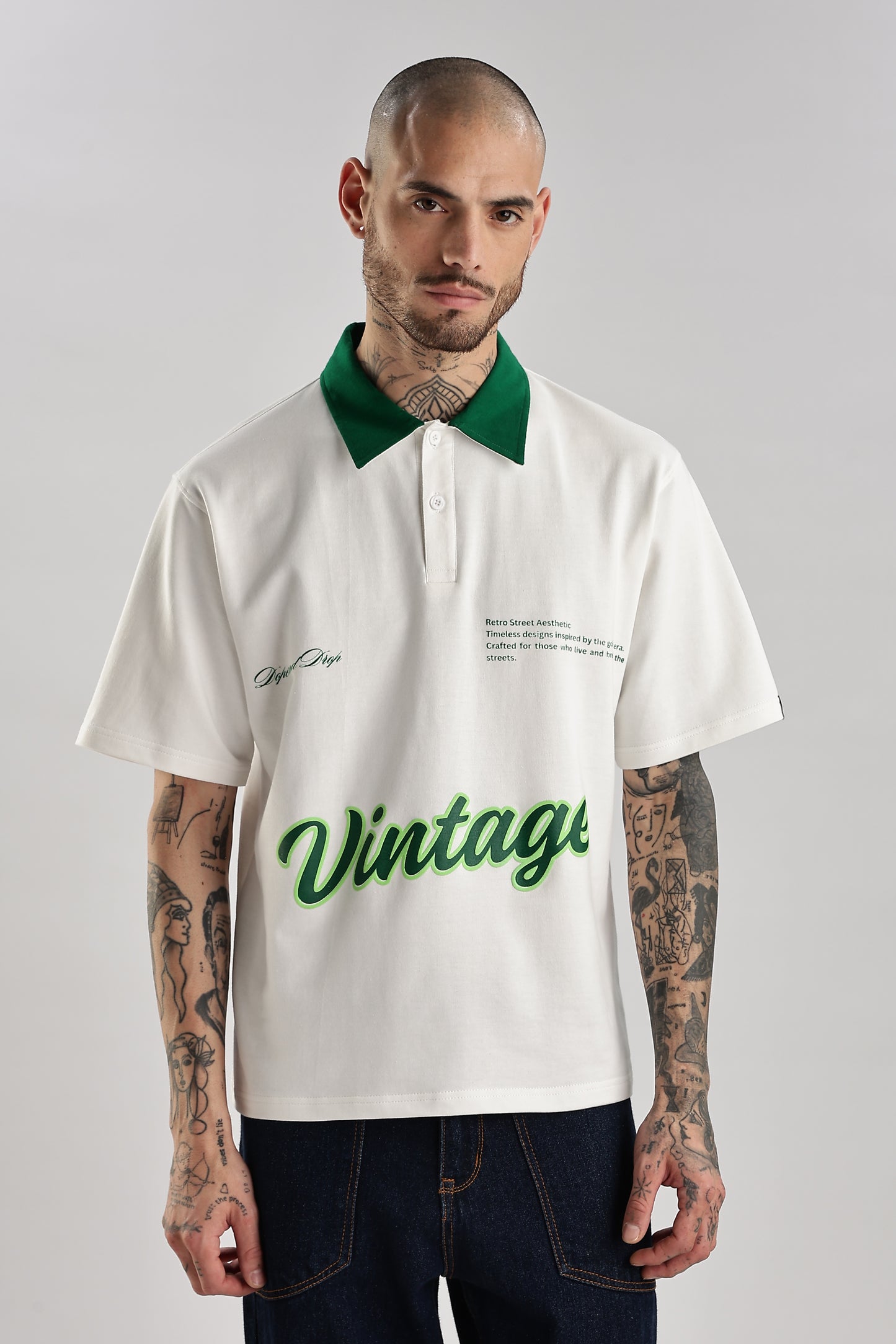 Dope and Drop | Off-White Graphic Polo Shirt