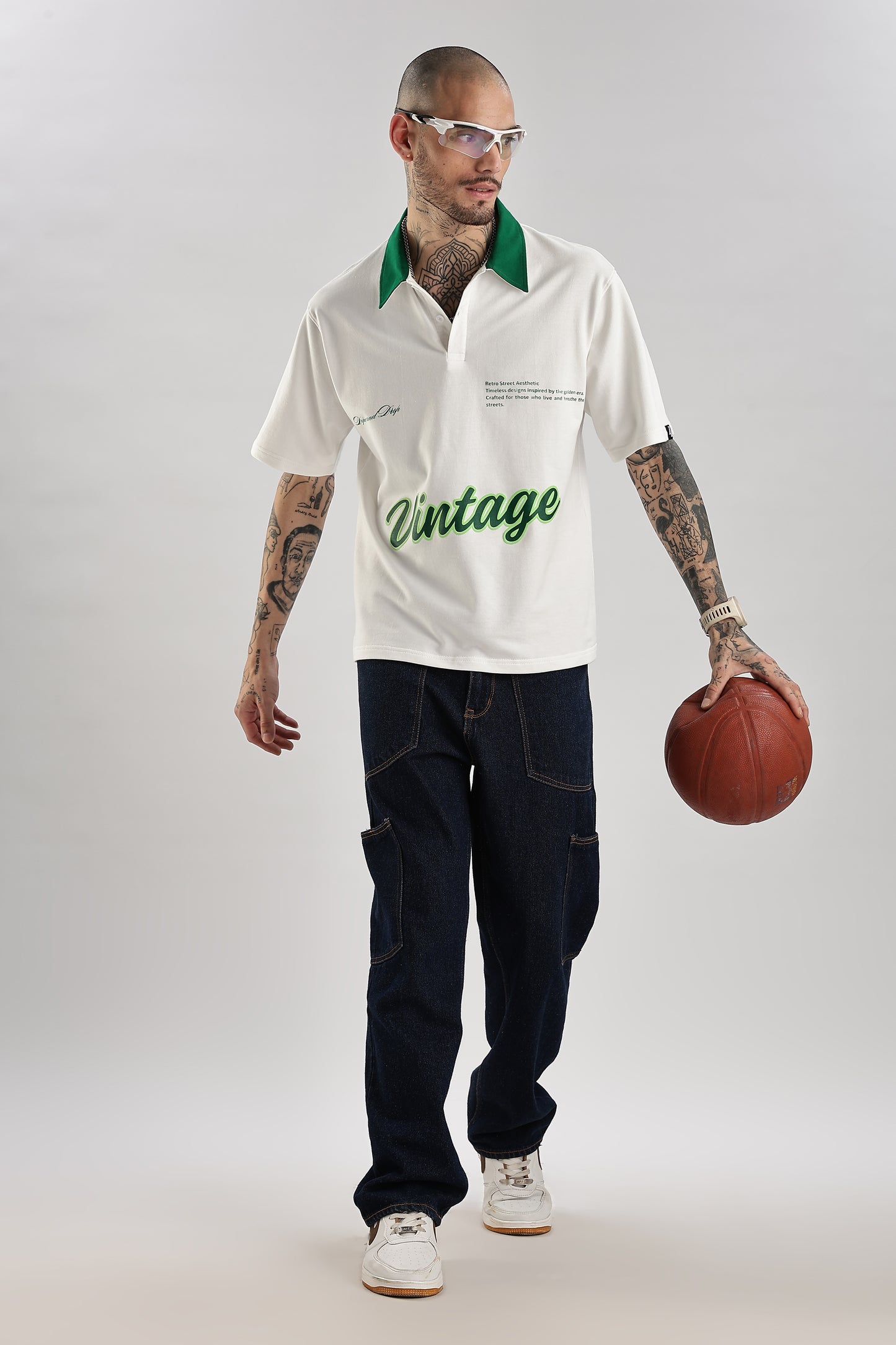Dope and Drop | Off-White Graphic Polo Shirt