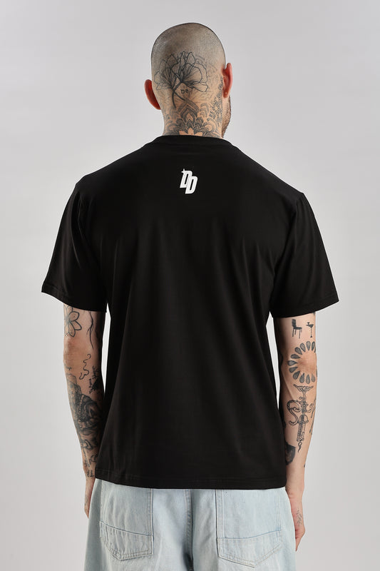 Black Men's Dope Drop Relaxed Fit Basic T-Shirt